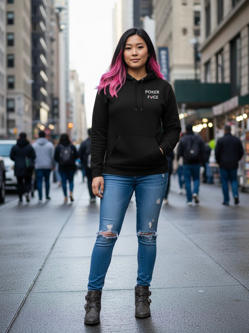 Poker Fvce Womens Unisex BLK Hoodie