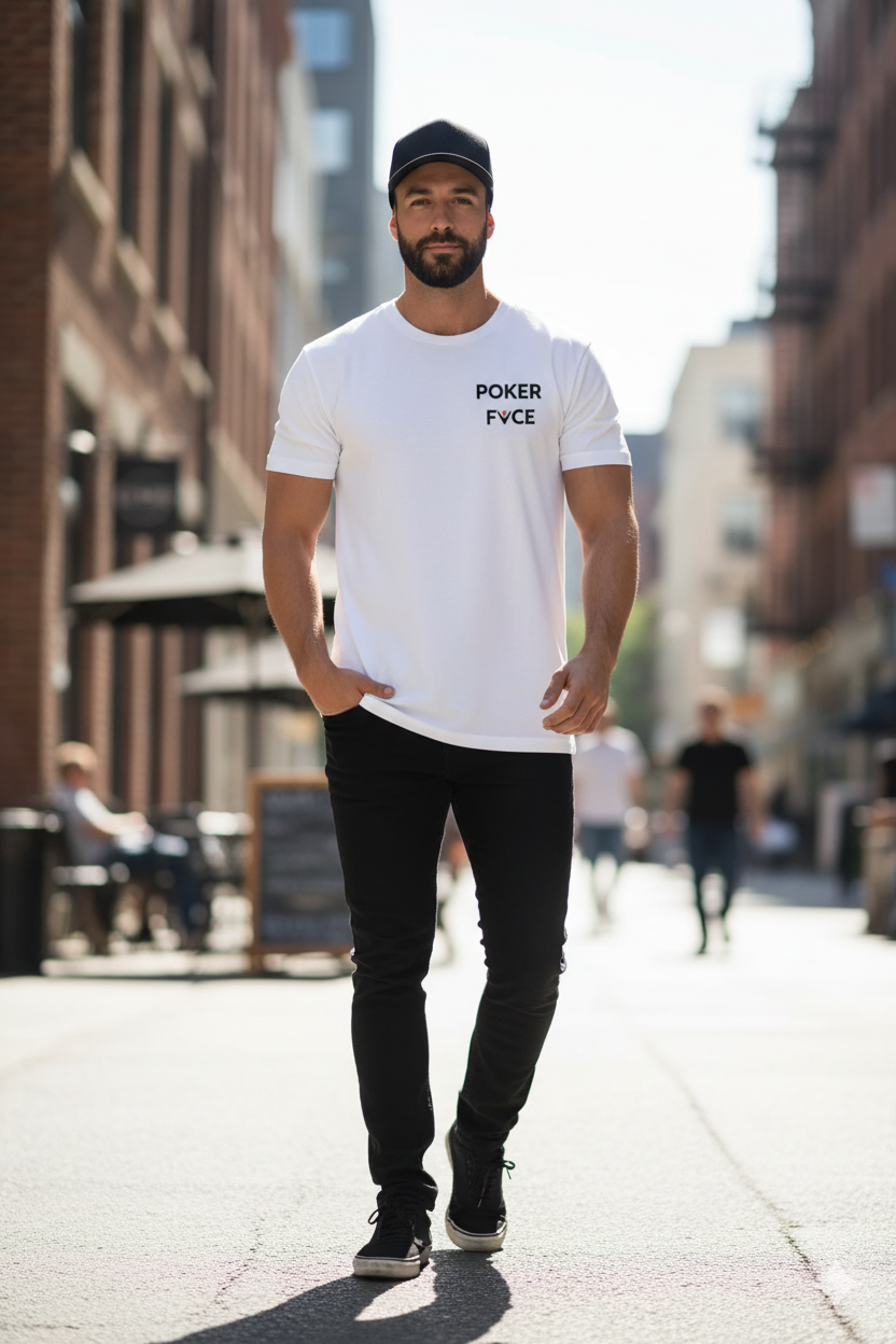 Mens Poker Fvce WHT Classic T Collection