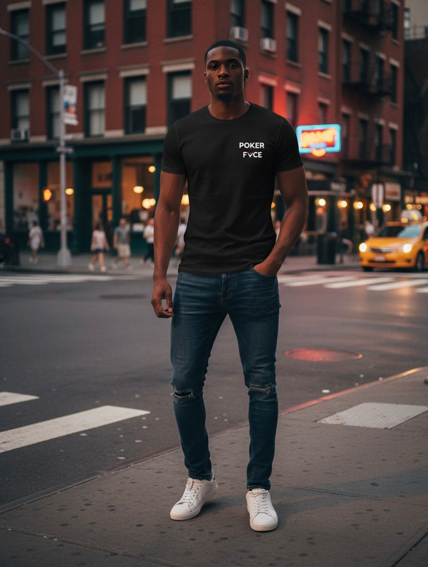 Mens Poker Fvce BLK Classic T Collection