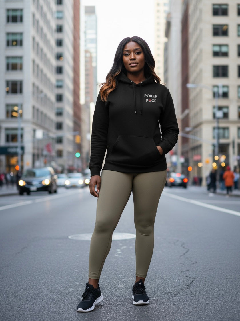 Poker Fvce Womens Unisex BLK Hoodie