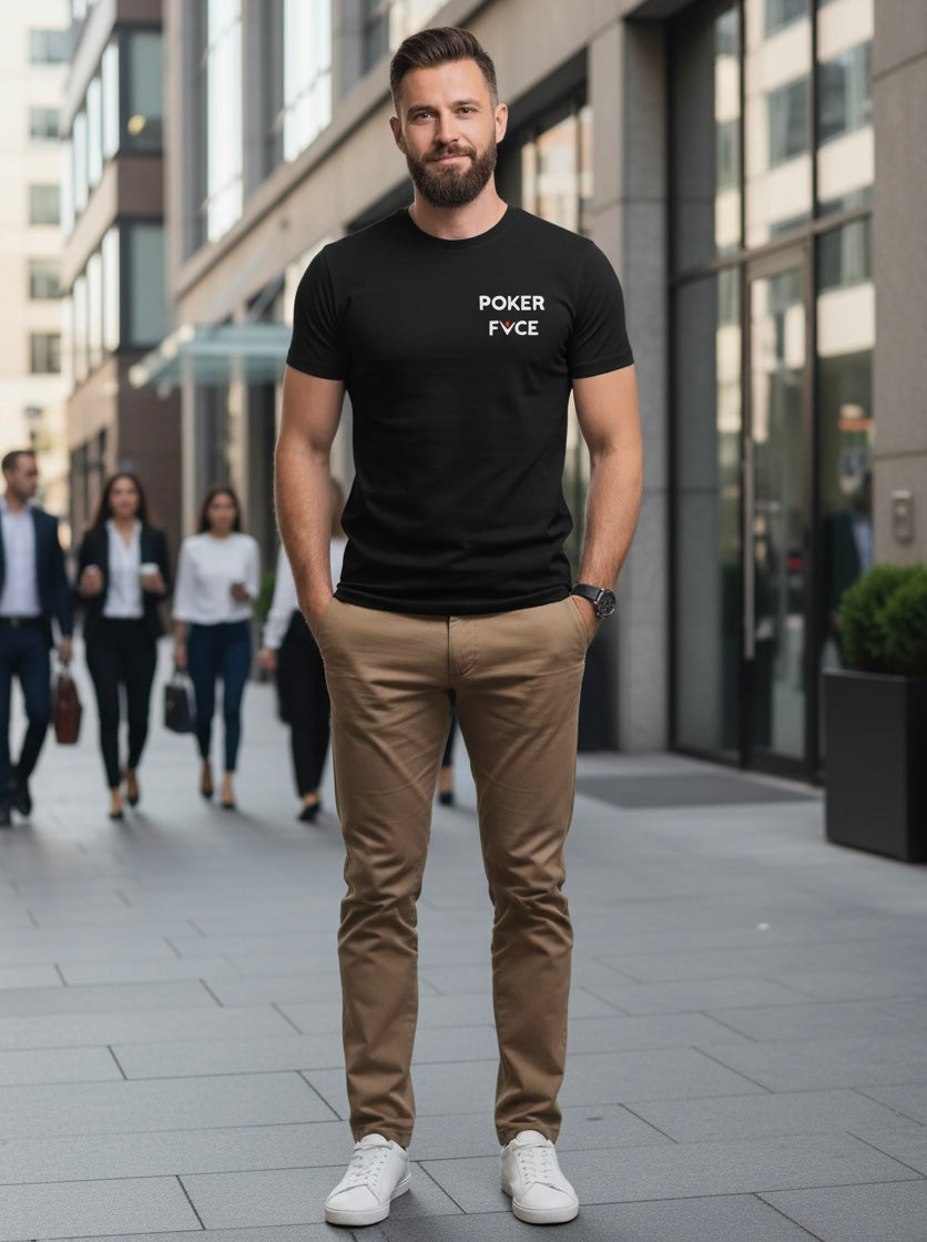 Mens Poker Fvce BLK Classic T Collection
